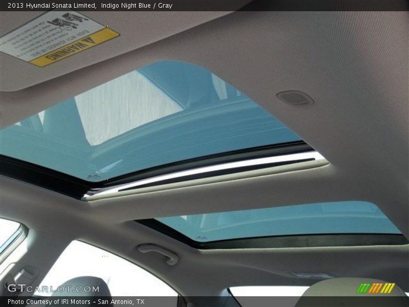 Indigo Night Blue / Gray 2013 Hyundai Sonata Limited