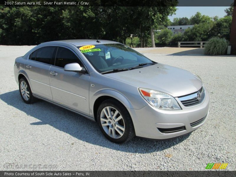 Silver Pearl Metallic / Gray 2007 Saturn Aura XE