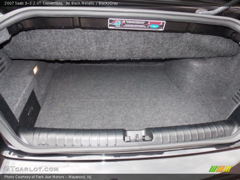 2007 9-3 2.0T Convertible Trunk