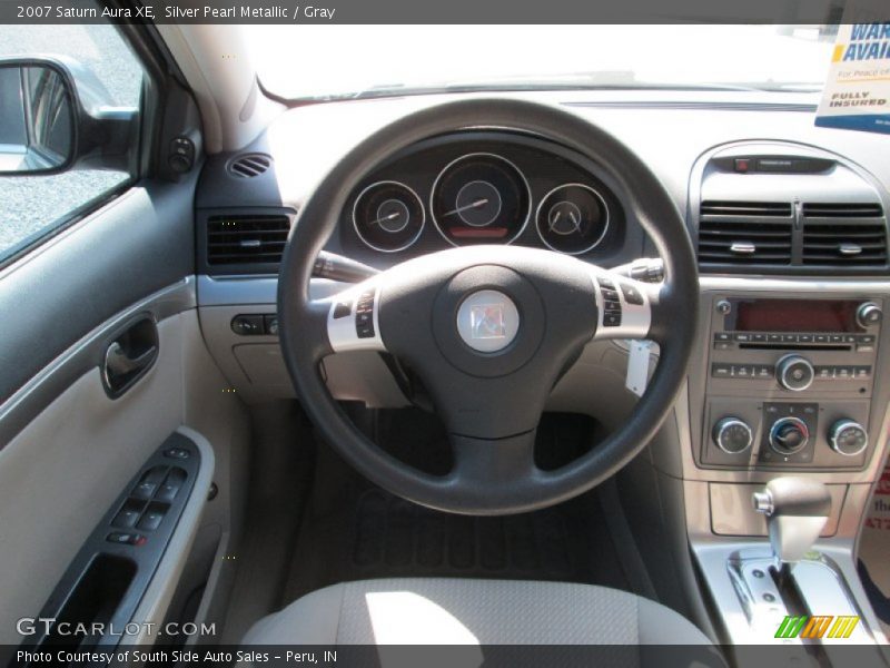Silver Pearl Metallic / Gray 2007 Saturn Aura XE