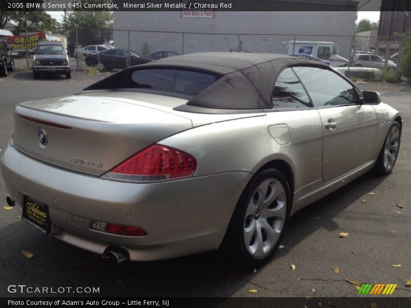 Mineral Silver Metallic / Chateau Red 2005 BMW 6 Series 645i Convertible