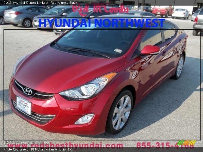 Red Allure / Black 2013 Hyundai Elantra Limited