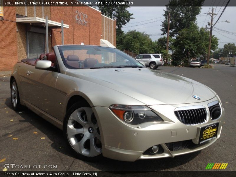 Mineral Silver Metallic / Chateau Red 2005 BMW 6 Series 645i Convertible