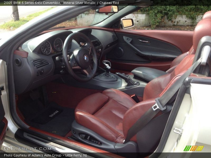 Mineral Silver Metallic / Chateau Red 2005 BMW 6 Series 645i Convertible