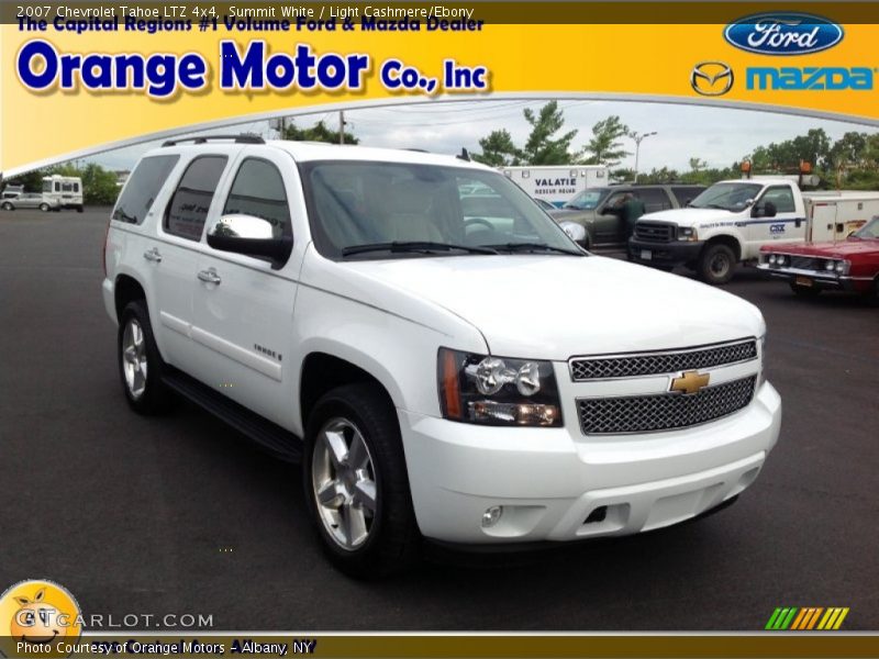 Summit White / Light Cashmere/Ebony 2007 Chevrolet Tahoe LTZ 4x4