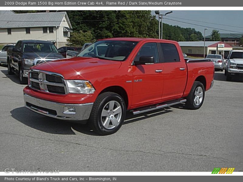 Flame Red / Dark Slate/Medium Graystone 2009 Dodge Ram 1500 Big Horn Edition Crew Cab 4x4