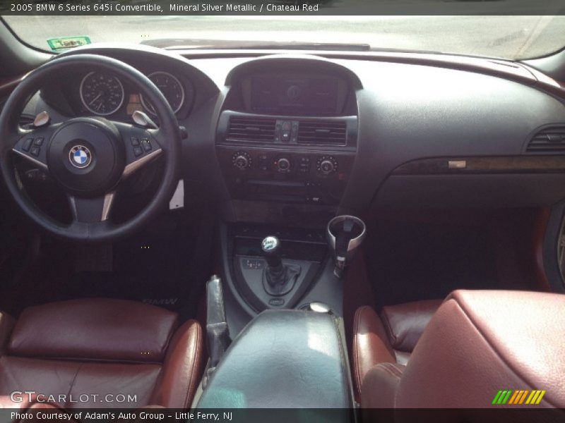 Mineral Silver Metallic / Chateau Red 2005 BMW 6 Series 645i Convertible