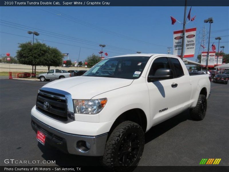 Super White / Graphite Gray 2010 Toyota Tundra Double Cab