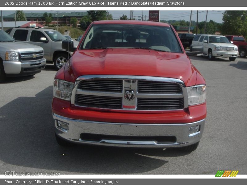 Flame Red / Dark Slate/Medium Graystone 2009 Dodge Ram 1500 Big Horn Edition Crew Cab 4x4