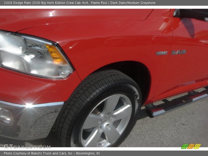 Flame Red / Dark Slate/Medium Graystone 2009 Dodge Ram 1500 Big Horn Edition Crew Cab 4x4