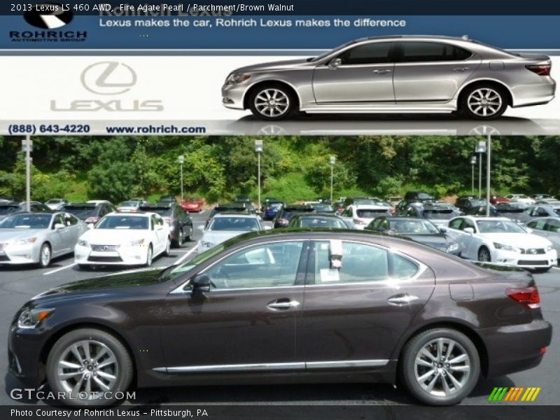 Fire Agate Pearl / Parchment/Brown Walnut 2013 Lexus LS 460 AWD