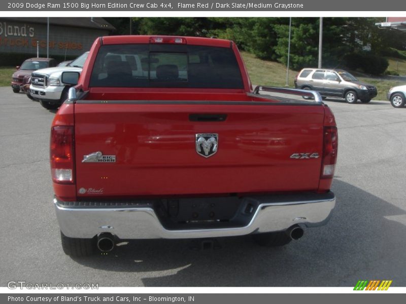 Flame Red / Dark Slate/Medium Graystone 2009 Dodge Ram 1500 Big Horn Edition Crew Cab 4x4