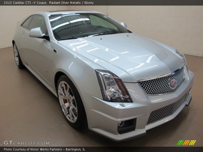Radiant Silver Metallic / Ebony 2013 Cadillac CTS -V Coupe