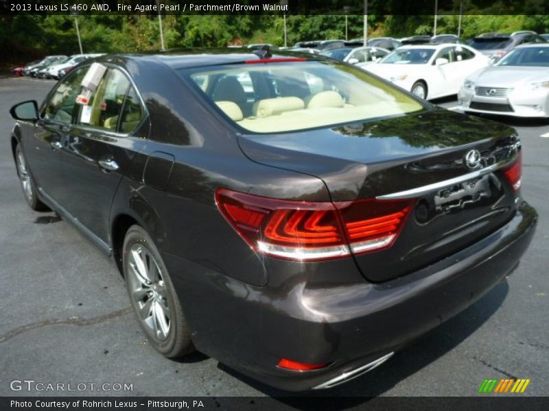 Fire Agate Pearl / Parchment/Brown Walnut 2013 Lexus LS 460 AWD