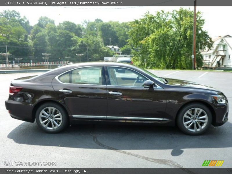 Fire Agate Pearl / Parchment/Brown Walnut 2013 Lexus LS 460 AWD