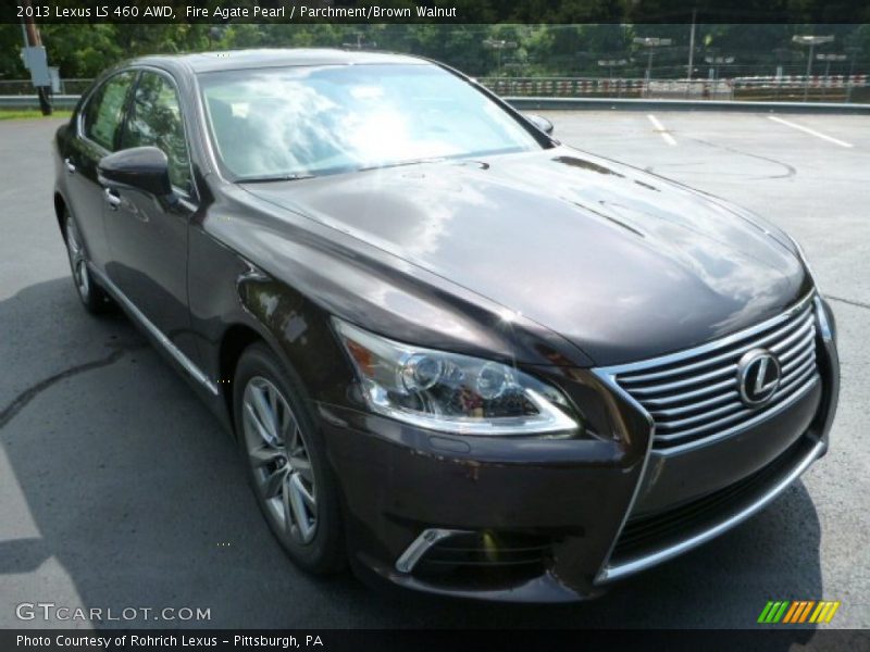 Fire Agate Pearl / Parchment/Brown Walnut 2013 Lexus LS 460 AWD