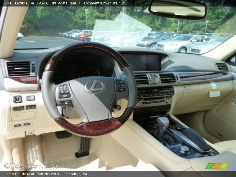 Fire Agate Pearl / Parchment/Brown Walnut 2013 Lexus LS 460 AWD