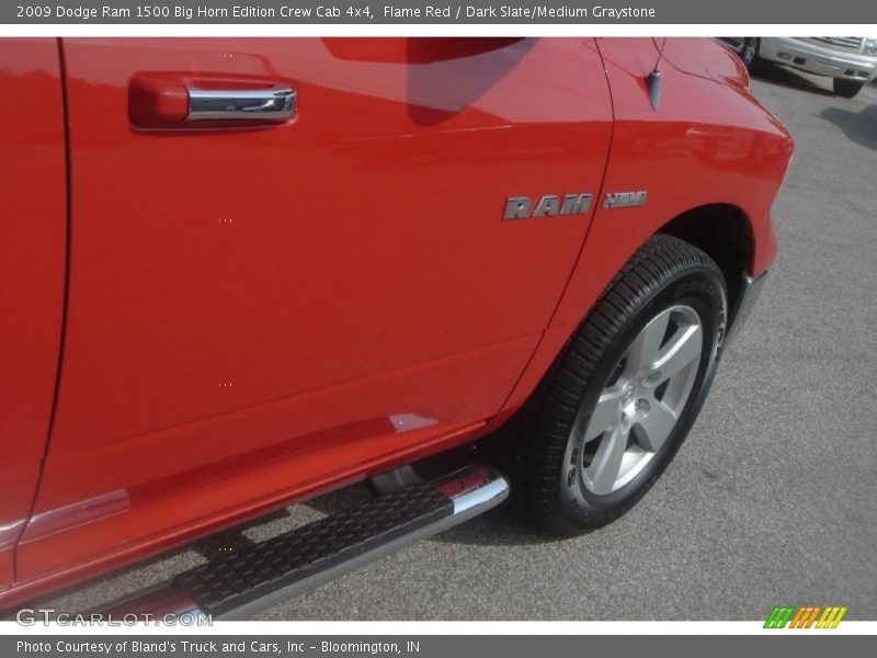 Flame Red / Dark Slate/Medium Graystone 2009 Dodge Ram 1500 Big Horn Edition Crew Cab 4x4