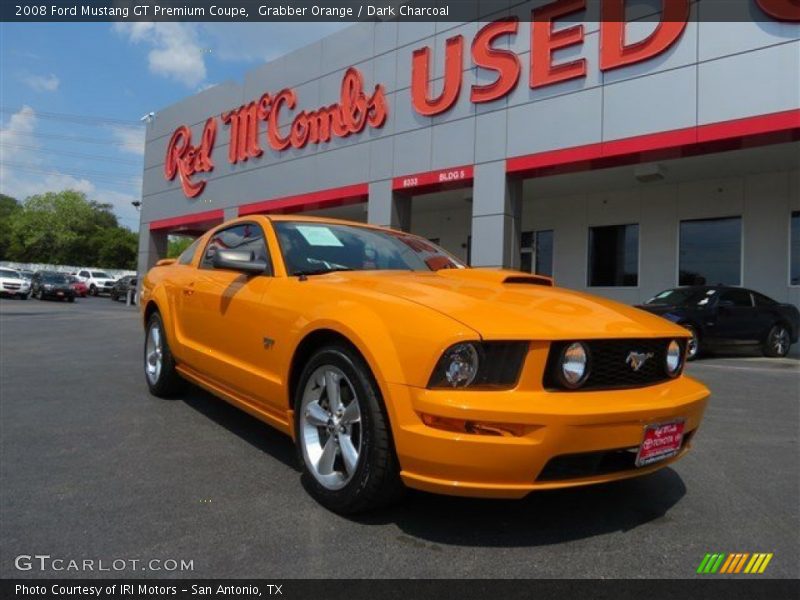 Grabber Orange / Dark Charcoal 2008 Ford Mustang GT Premium Coupe