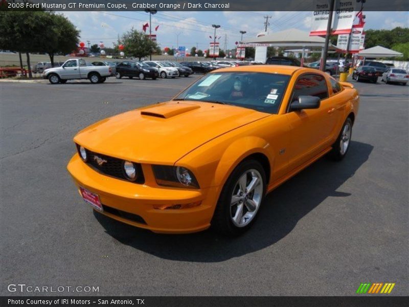Grabber Orange / Dark Charcoal 2008 Ford Mustang GT Premium Coupe