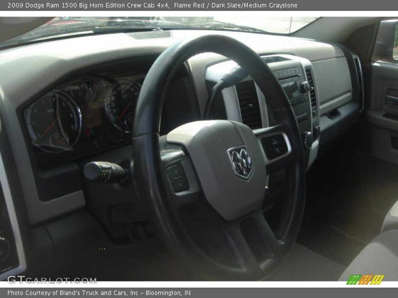 Flame Red / Dark Slate/Medium Graystone 2009 Dodge Ram 1500 Big Horn Edition Crew Cab 4x4