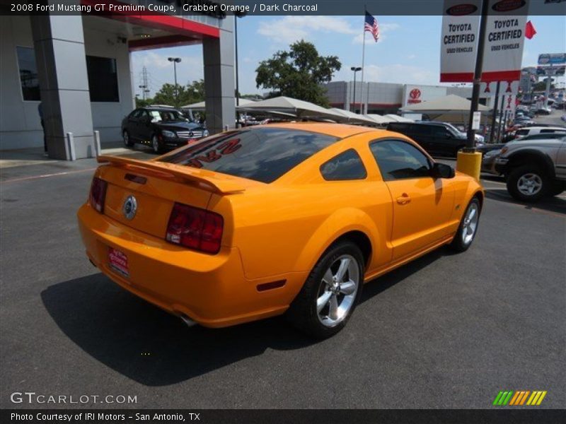 Grabber Orange / Dark Charcoal 2008 Ford Mustang GT Premium Coupe