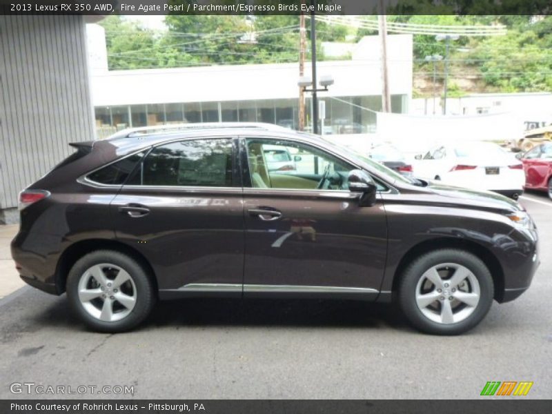 Fire Agate Pearl / Parchment/Espresso Birds Eye Maple 2013 Lexus RX 350 AWD