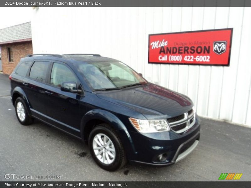 Fathom Blue Pearl / Black 2014 Dodge Journey SXT