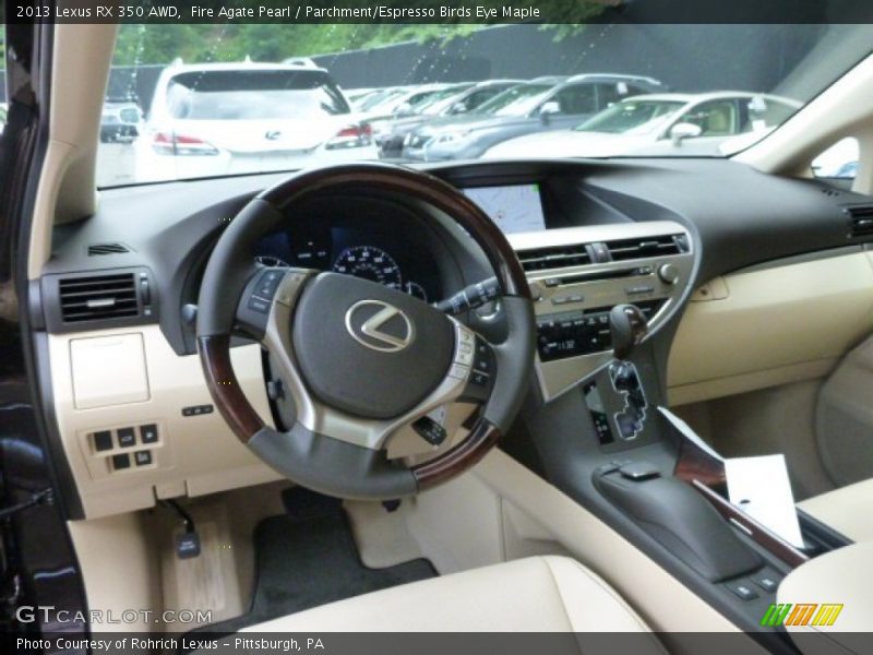Fire Agate Pearl / Parchment/Espresso Birds Eye Maple 2013 Lexus RX 350 AWD