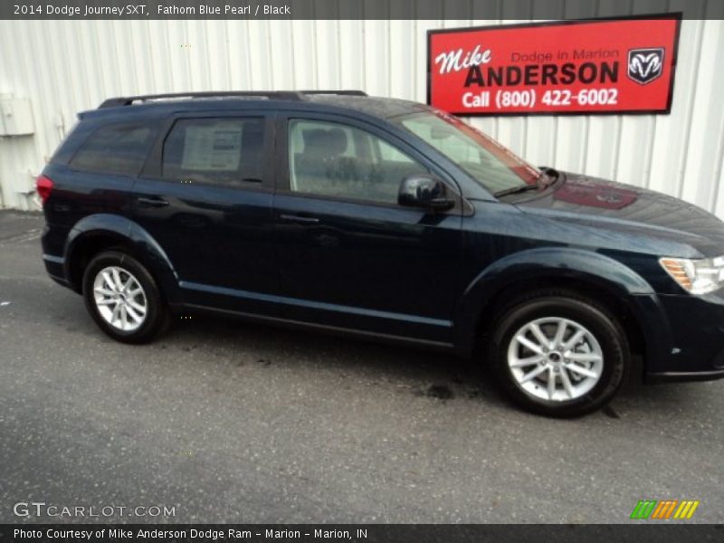 Fathom Blue Pearl / Black 2014 Dodge Journey SXT