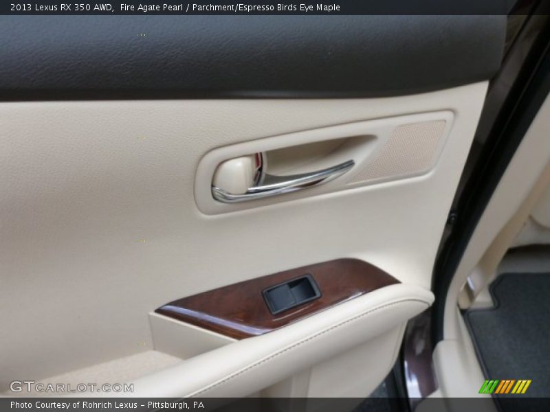 Fire Agate Pearl / Parchment/Espresso Birds Eye Maple 2013 Lexus RX 350 AWD