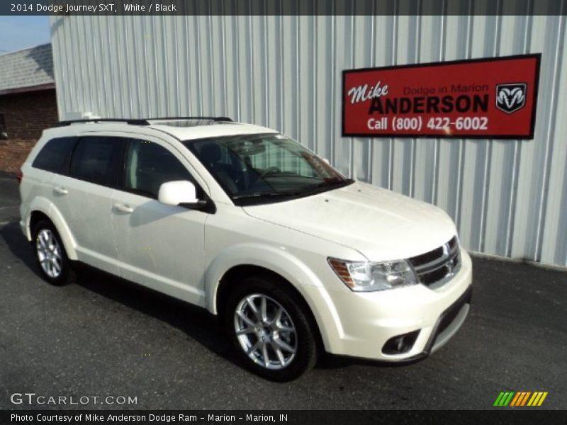 White / Black 2014 Dodge Journey SXT