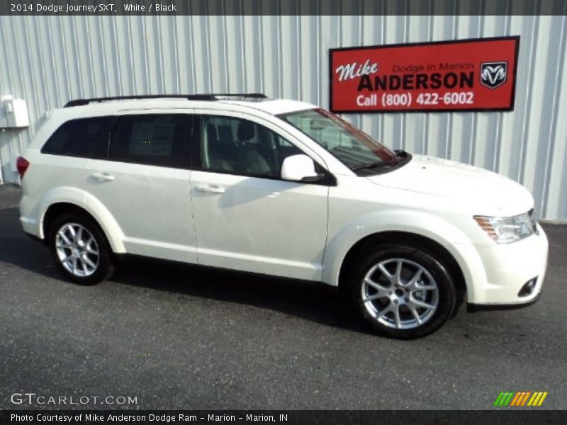 White / Black 2014 Dodge Journey SXT