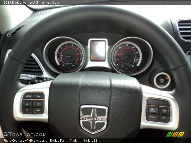 White / Black 2014 Dodge Journey SXT