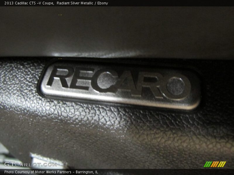 Radiant Silver Metallic / Ebony 2013 Cadillac CTS -V Coupe