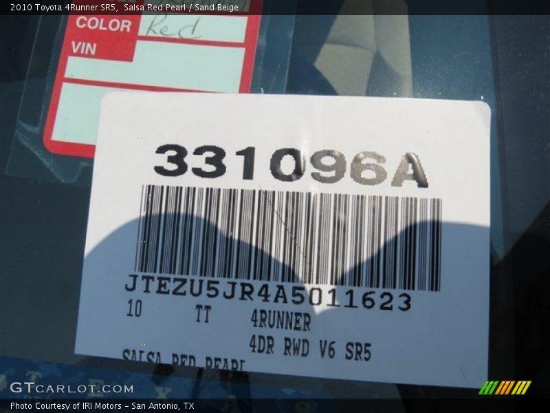 Salsa Red Pearl / Sand Beige 2010 Toyota 4Runner SR5