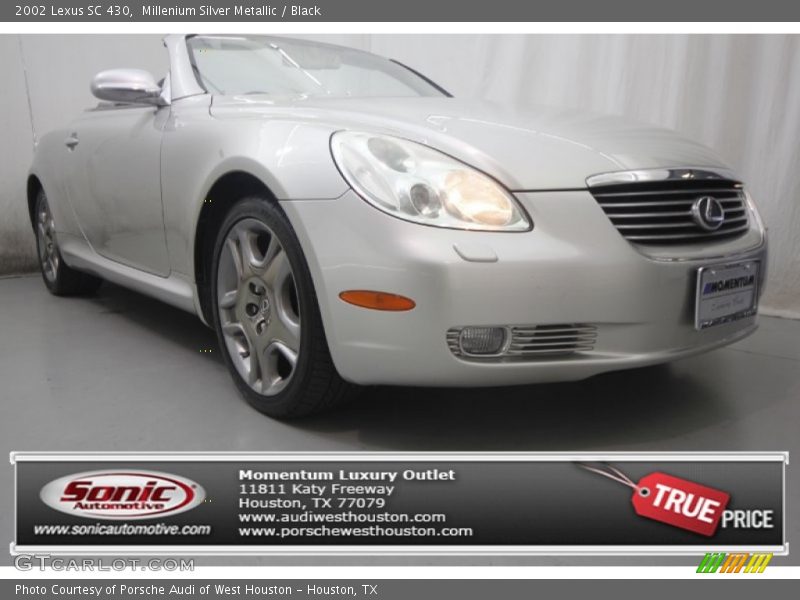 Millenium Silver Metallic / Black 2002 Lexus SC 430