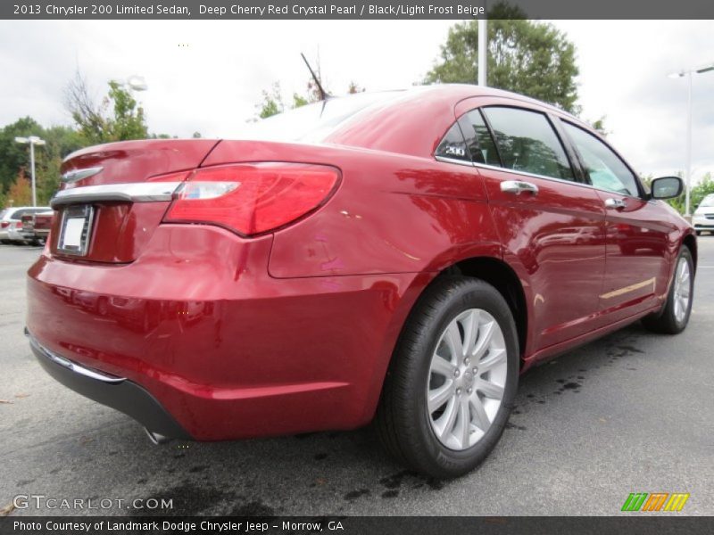 Deep Cherry Red Crystal Pearl / Black/Light Frost Beige 2013 Chrysler 200 Limited Sedan
