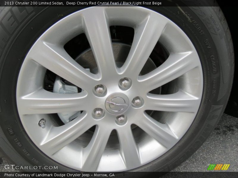 Deep Cherry Red Crystal Pearl / Black/Light Frost Beige 2013 Chrysler 200 Limited Sedan
