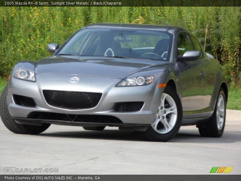 Sunlight Silver Metallic / Black/Chaparral 2005 Mazda RX-8 Sport