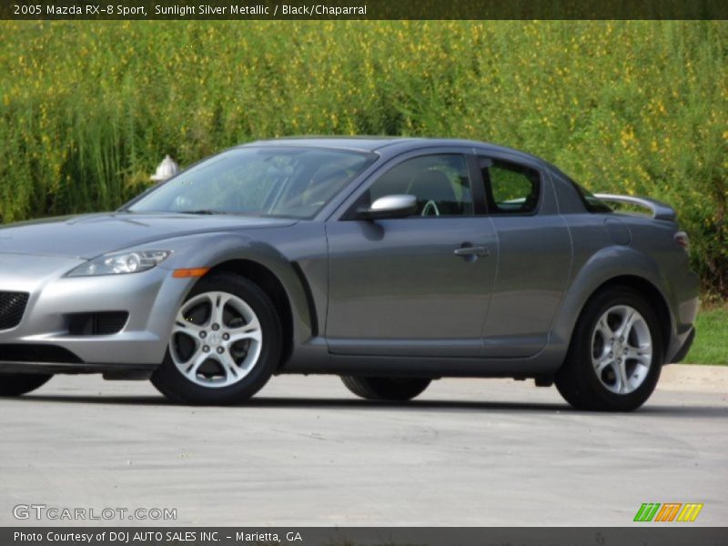 Sunlight Silver Metallic / Black/Chaparral 2005 Mazda RX-8 Sport