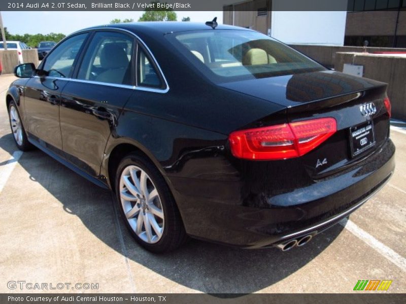 Brilliant Black / Velvet Beige/Black 2014 Audi A4 2.0T Sedan