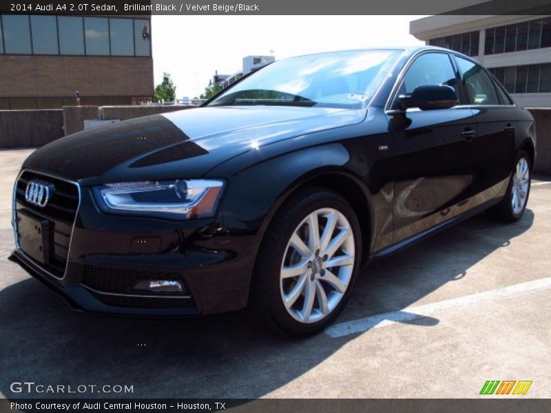 Brilliant Black / Velvet Beige/Black 2014 Audi A4 2.0T Sedan