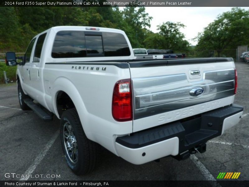 White Platinum Tri-Coat / Platinum Pecan Leather 2014 Ford F350 Super Duty Platinum Crew Cab 4x4