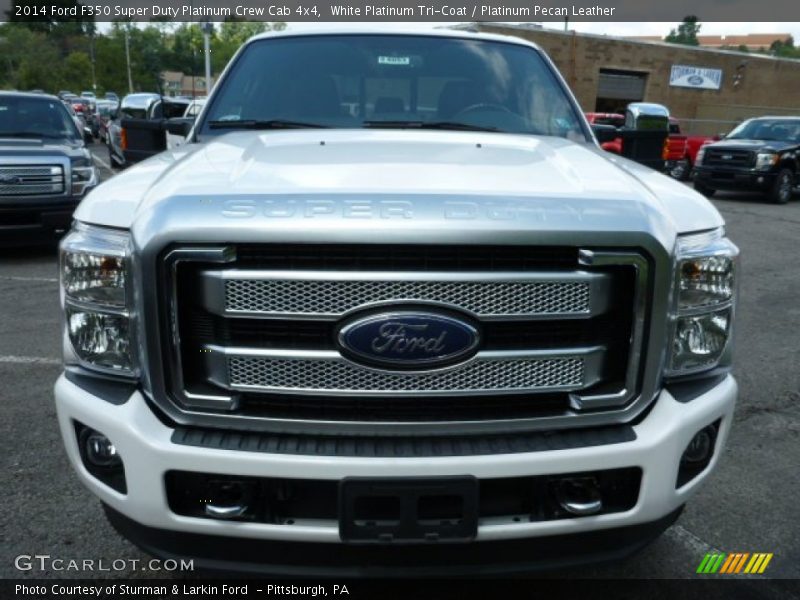 White Platinum Tri-Coat / Platinum Pecan Leather 2014 Ford F350 Super Duty Platinum Crew Cab 4x4