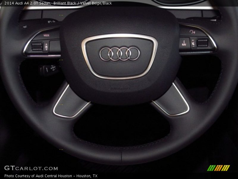 Brilliant Black / Velvet Beige/Black 2014 Audi A4 2.0T Sedan