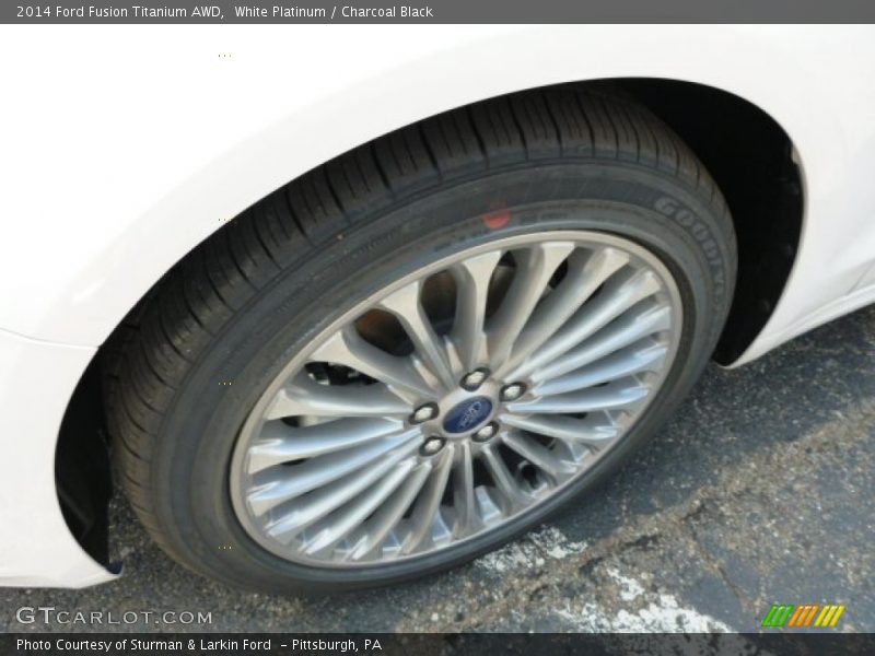 White Platinum / Charcoal Black 2014 Ford Fusion Titanium AWD