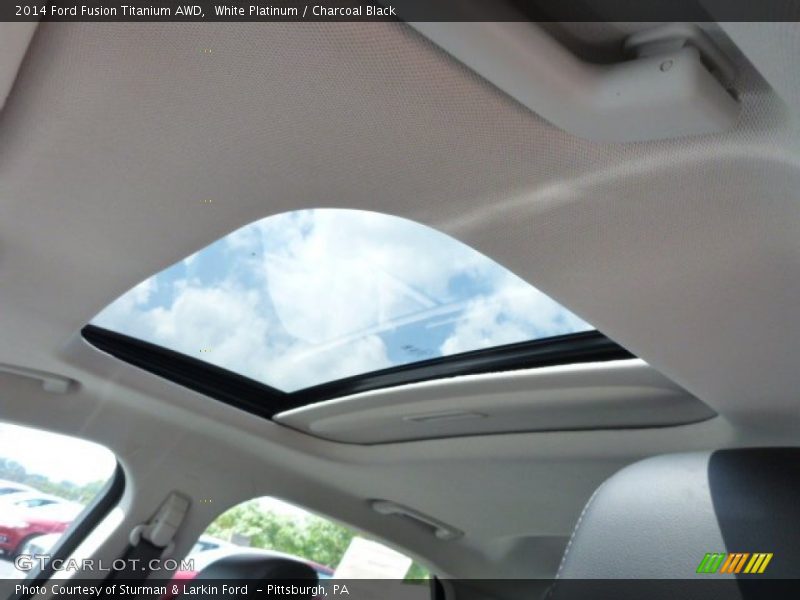 White Platinum / Charcoal Black 2014 Ford Fusion Titanium AWD