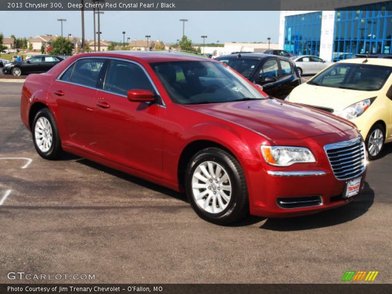 Deep Cherry Red Crystal Pearl / Black 2013 Chrysler 300