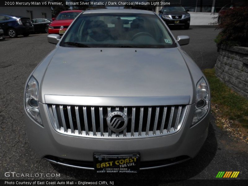 Brilliant Silver Metallic / Dark Charcoal/Medium Light Stone 2010 Mercury Milan V6 Premier